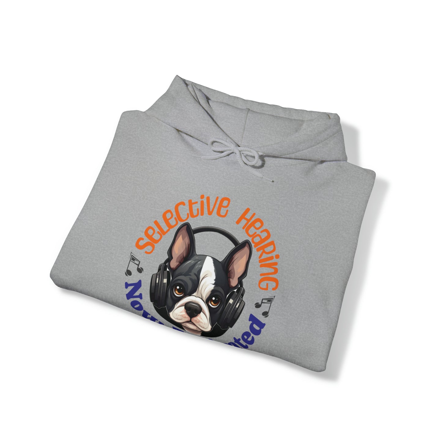 "Selective Hearing Now Activated" - Unisex Heavy Blend™ Hooded Sweatshirt - French Boston