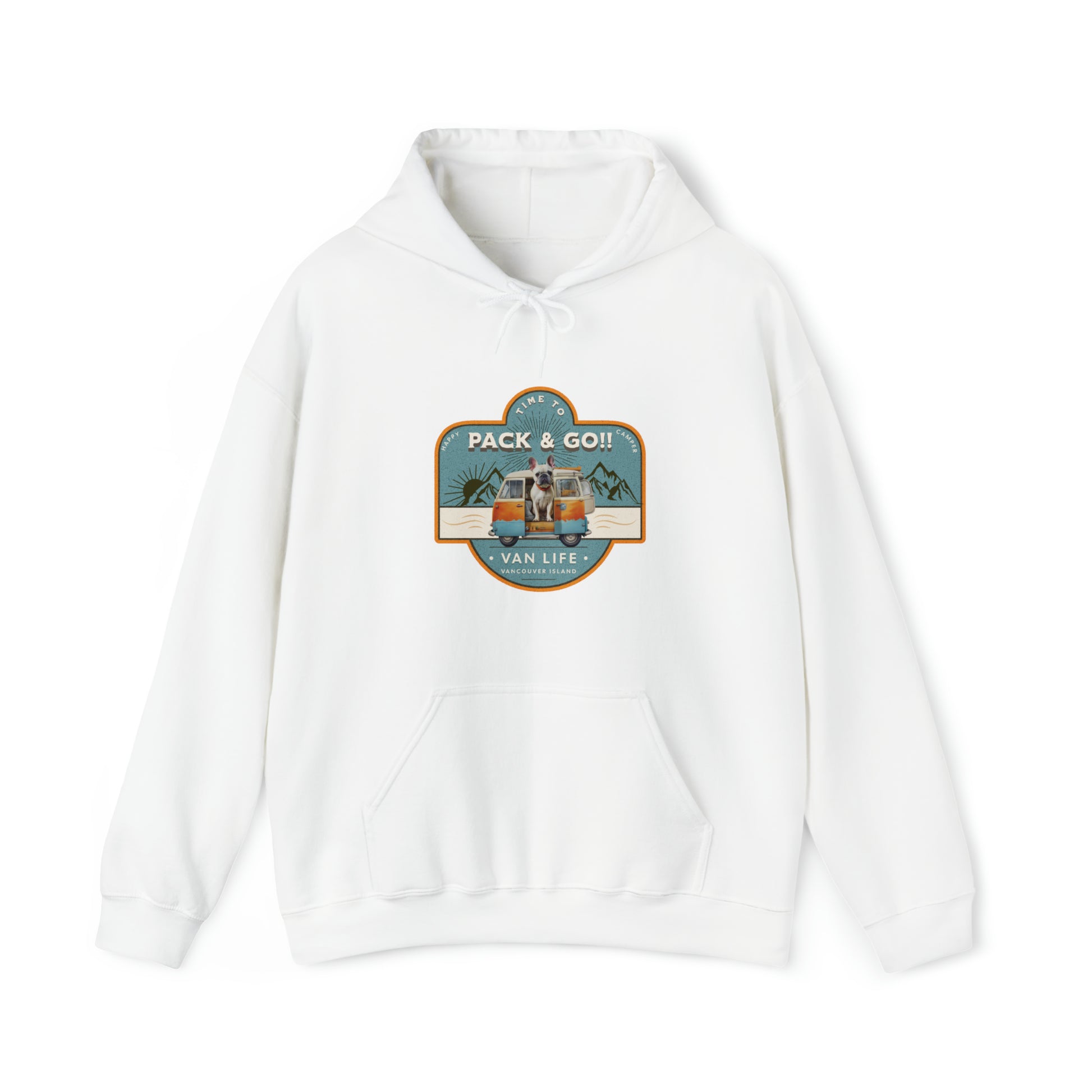 "Time to Pack & Go - Vancouver Island" - Unisex Heavy Blend™ Hooded Sweatshirt - French Boston