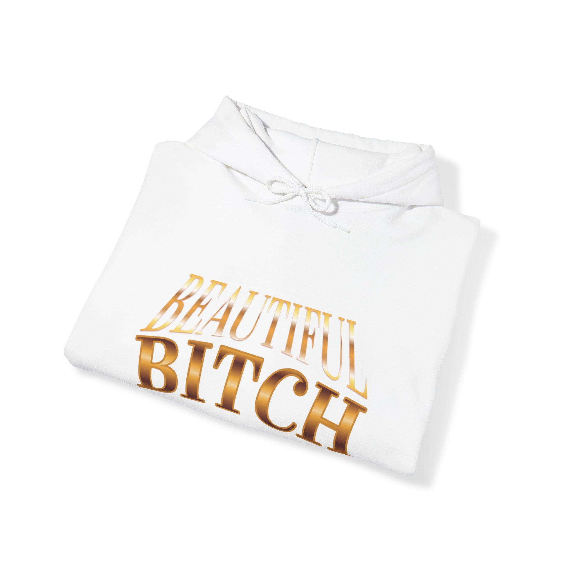 "Beautiful Bitch" - French Boston Unisex Heavy Blend™ Hooded Sweatshirt - French Boston