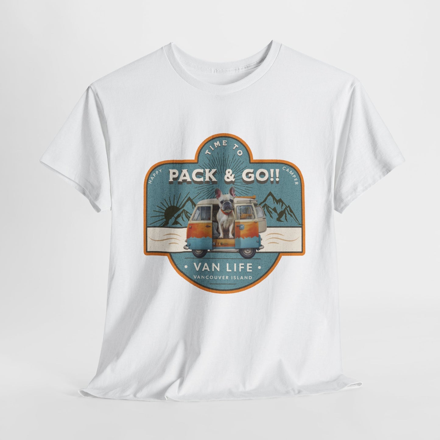 "Time to Pack & Go - Vancouver Island" French Boston T-Shirt - 100% Cotton