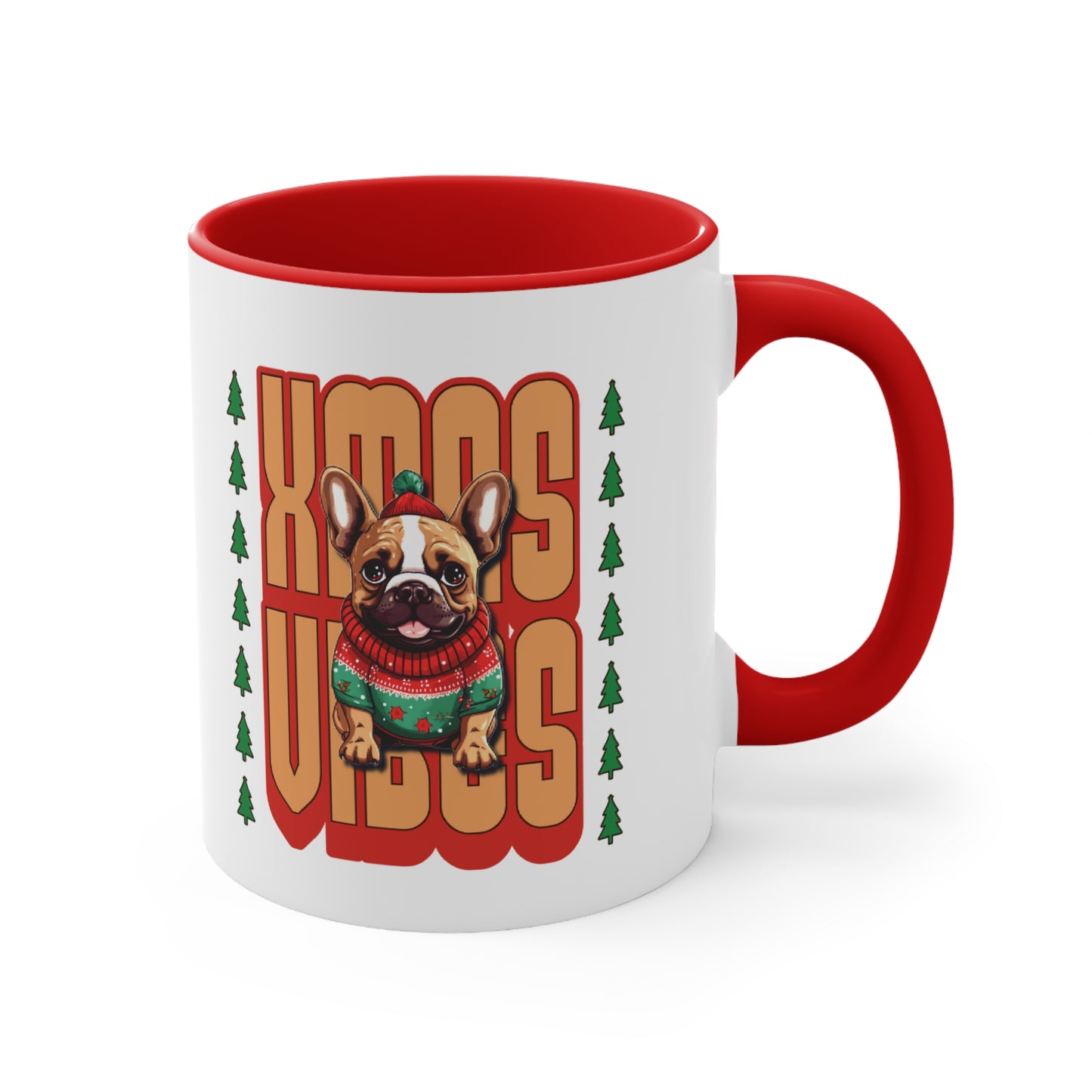 "XMAS VIBES" French Bulldog Holiday Mug - French Boston