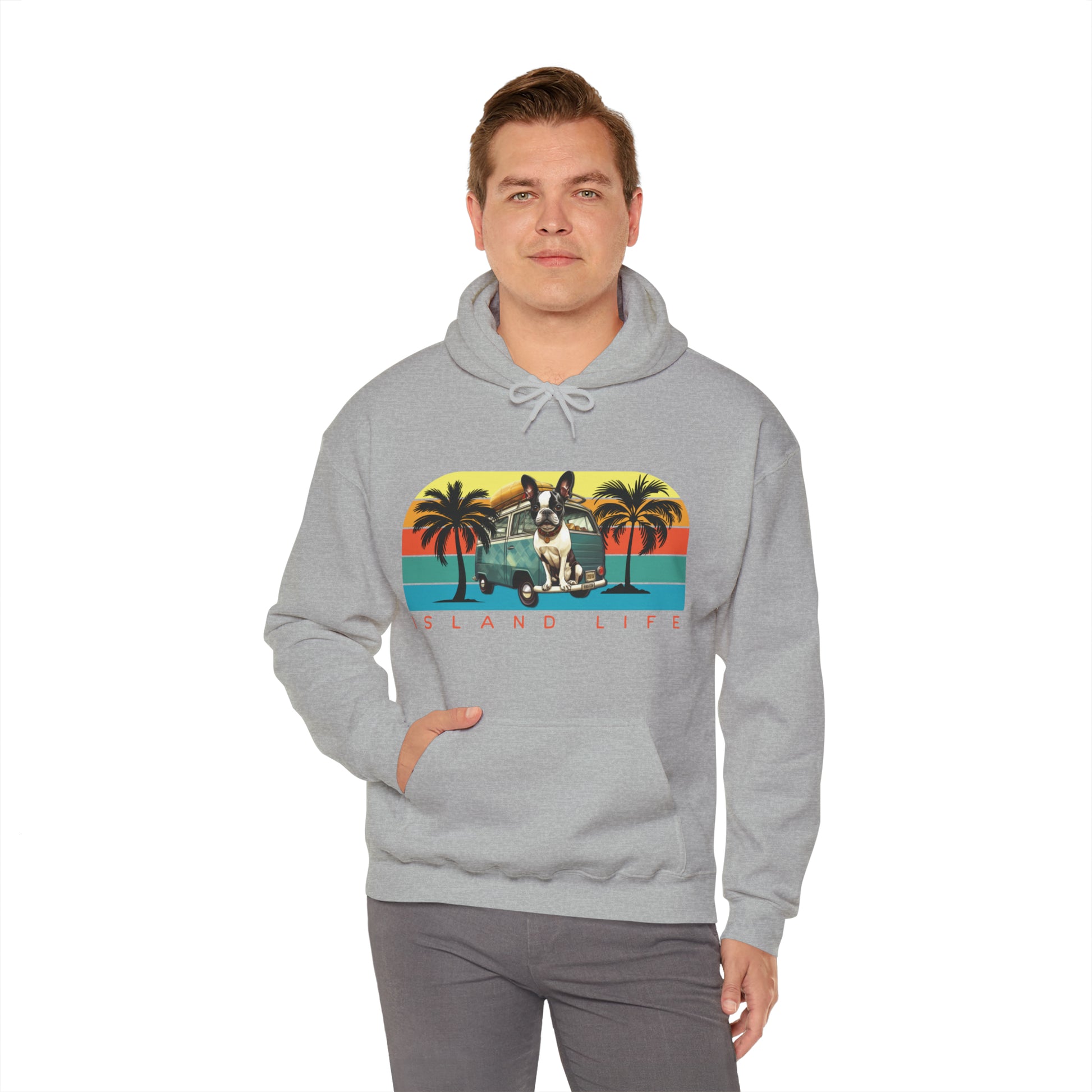 "Island Life" - Unisex Heavy Blend™ Hooded Sweatshirt - French Boston