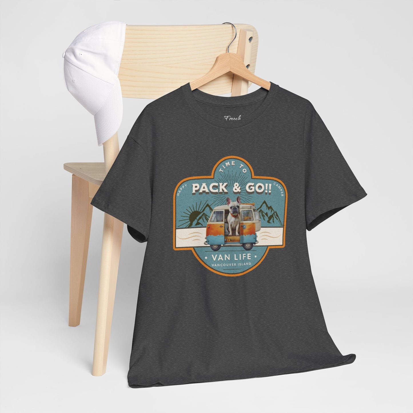 "Time to Pack & Go - Vancouver Island" French Boston T-Shirt - 100% Cotton