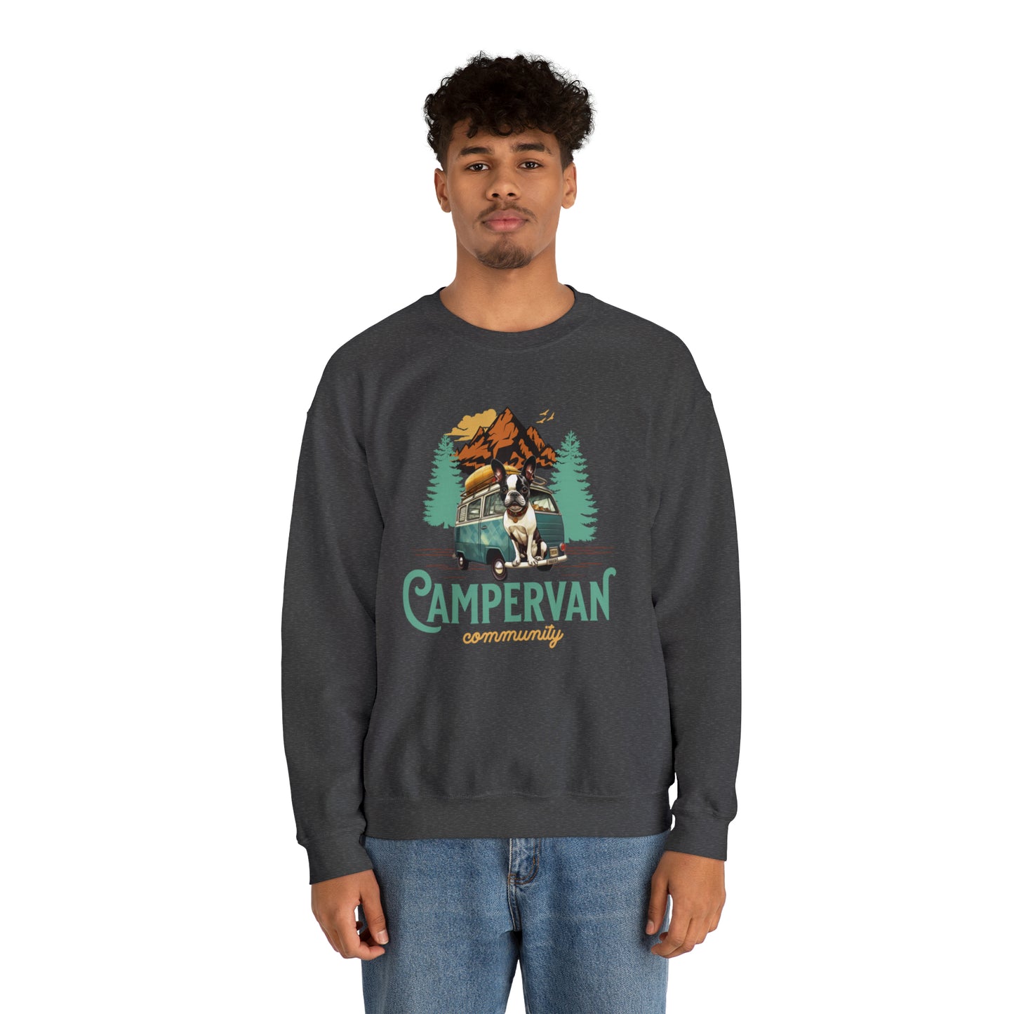 Campervan Community French Boston Unisex Crewneck Sweatshirt - French Boston