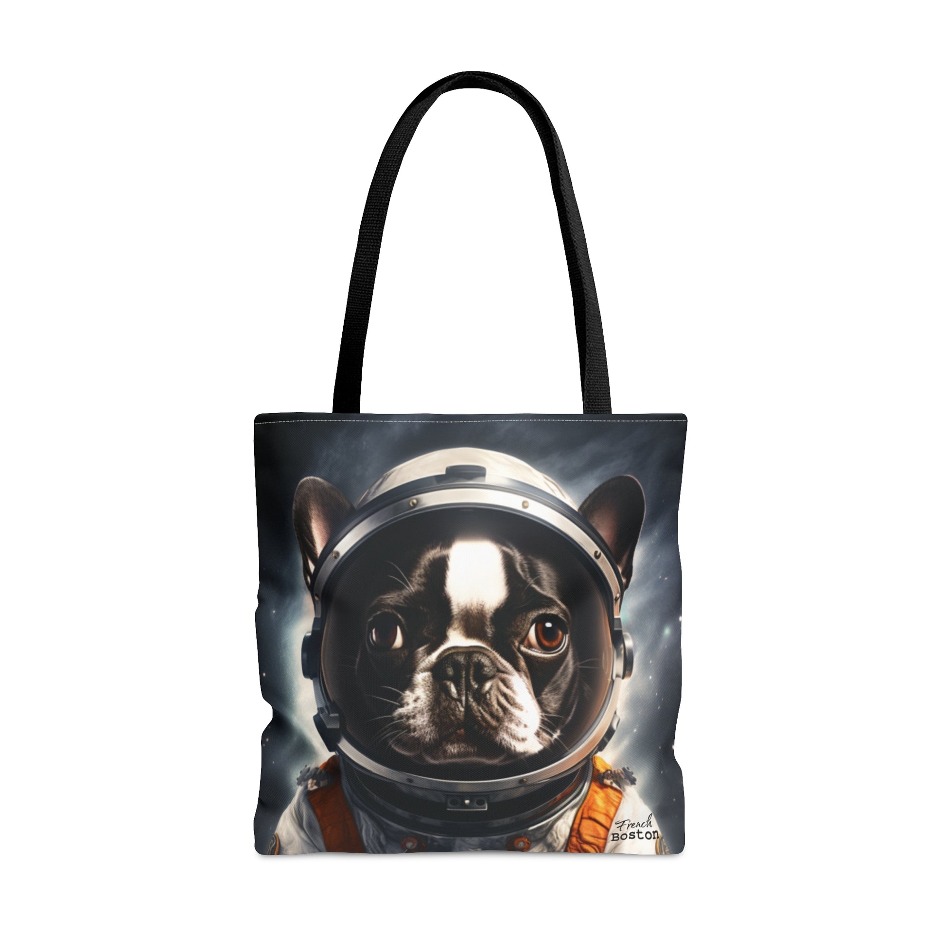 Astronaut Frenchie Boston Terrier in Space themed Tote Bag (AOP) - French Boston