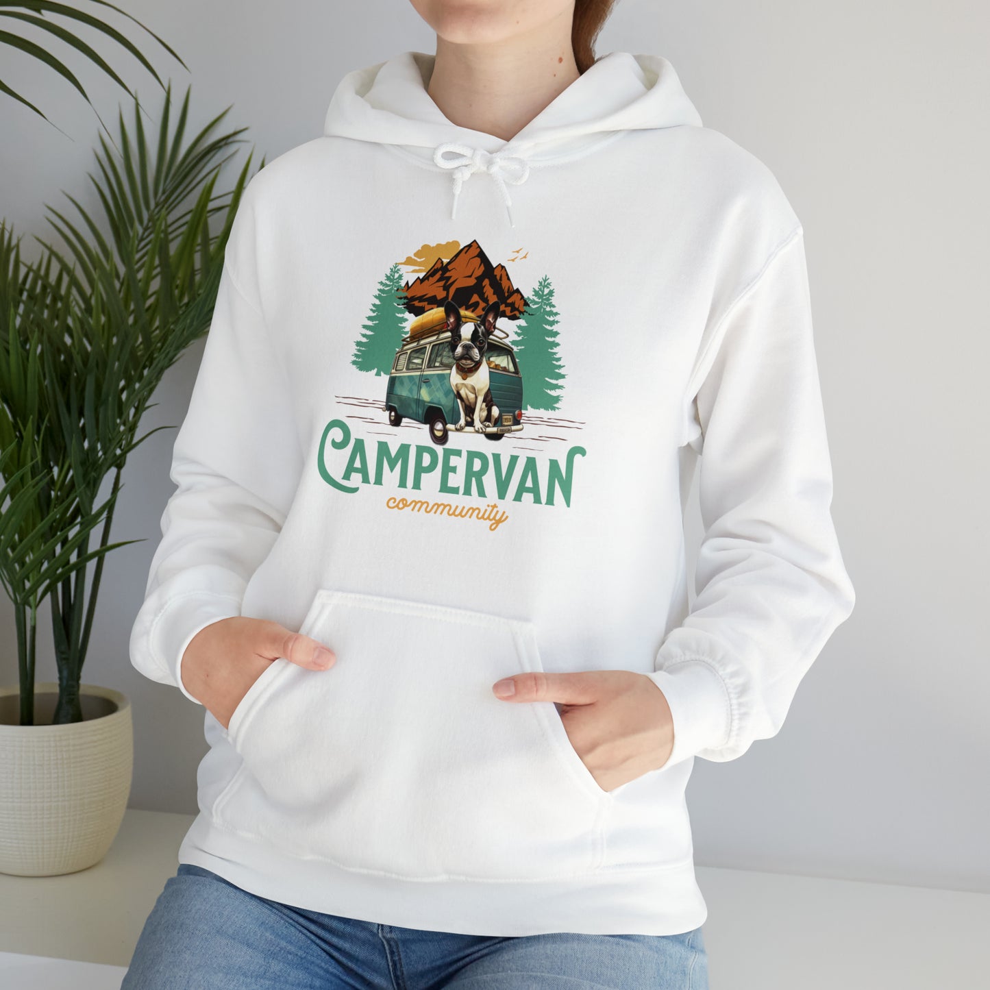 "Campervan Community" - French Boston Unisex Heavy Blend™ Hooded Sweatshirt - French Boston