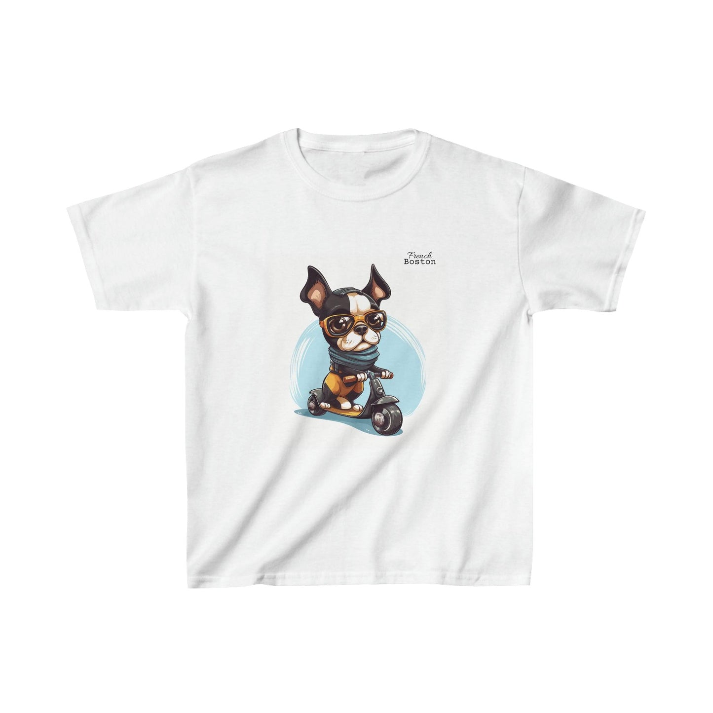 French Boston on Scooter Kids Heavy Cotton™ Tee - French Boston