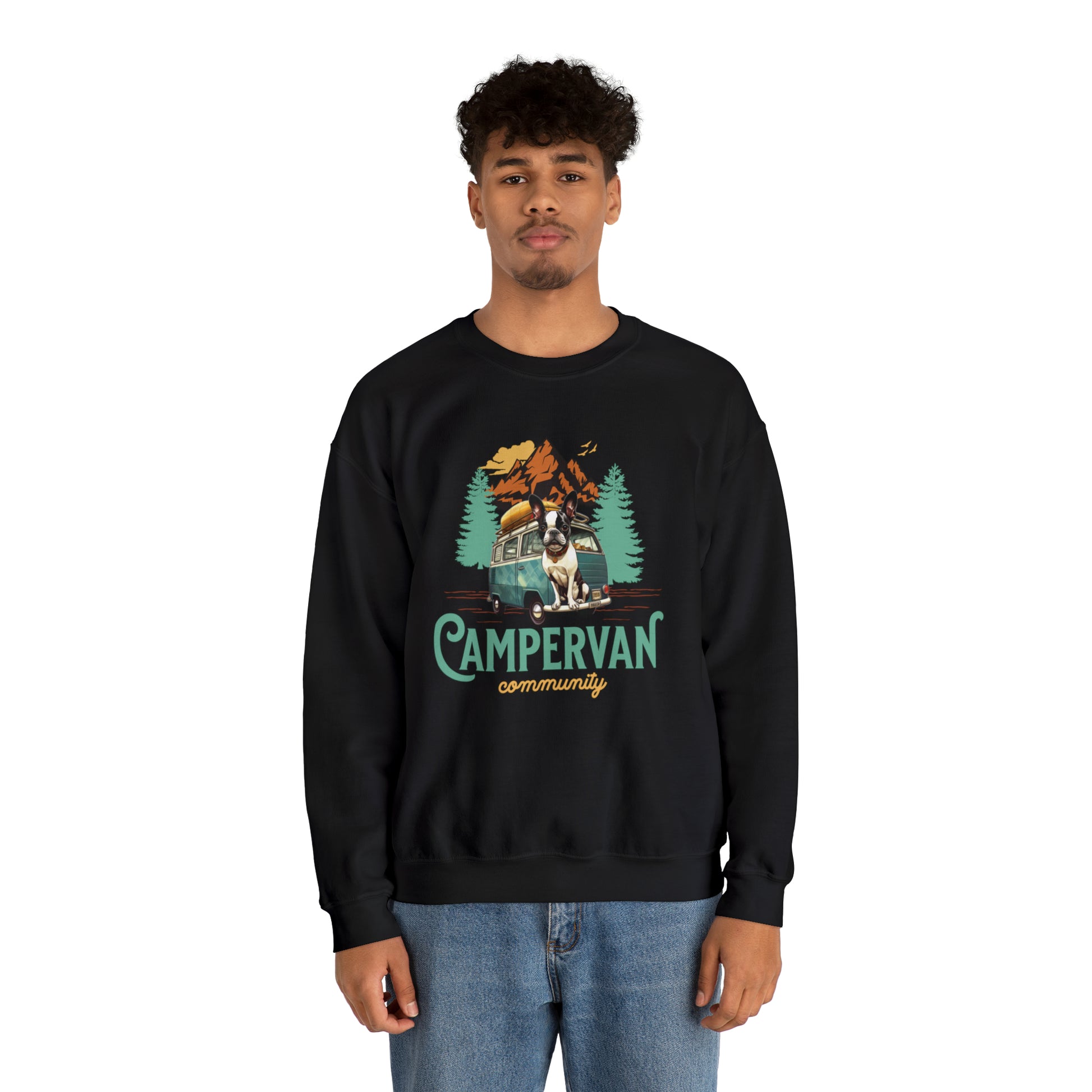 Campervan Community French Boston Unisex Crewneck Sweatshirt - French Boston