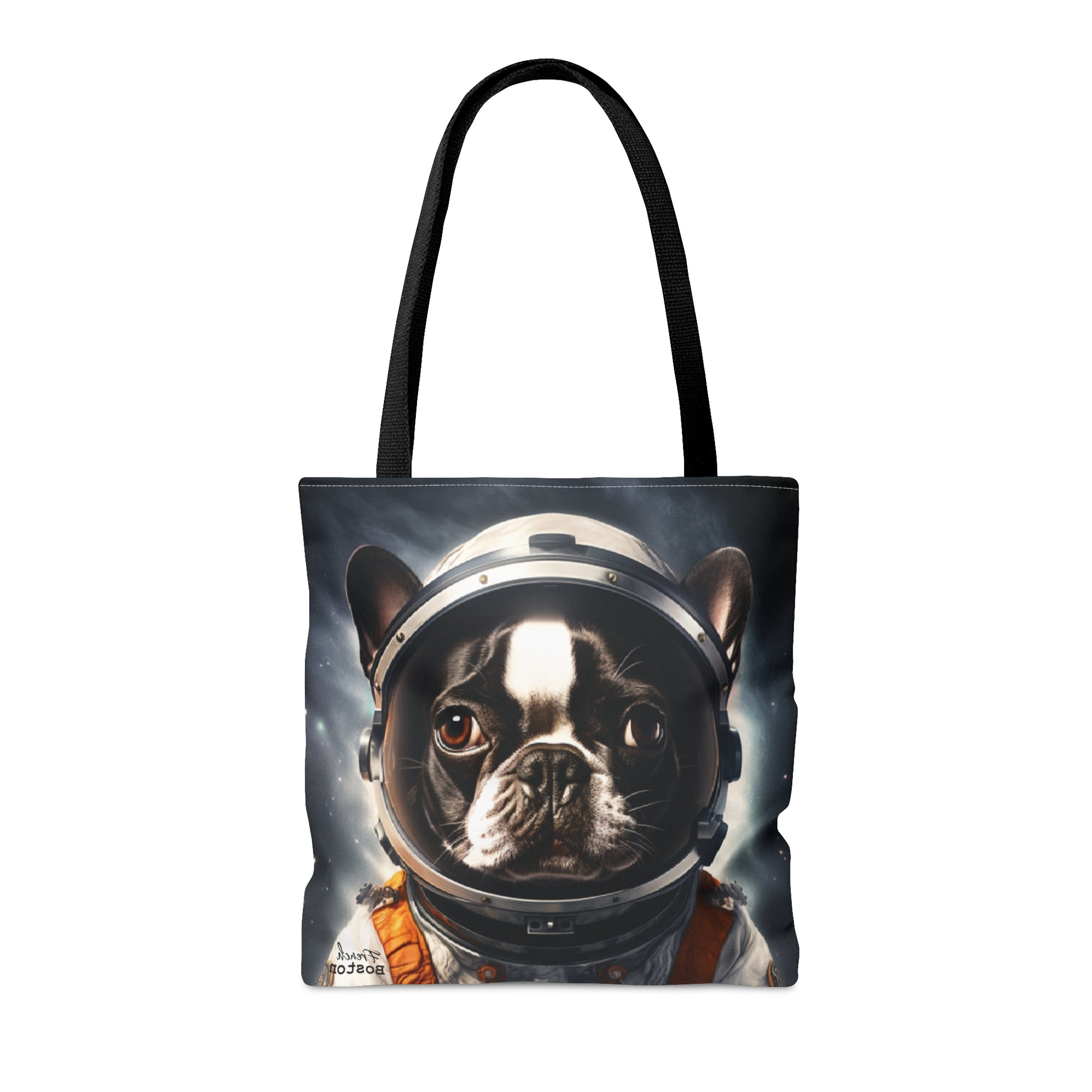 Astronaut Frenchie Boston Terrier in Space themed Tote Bag (AOP) - French Boston