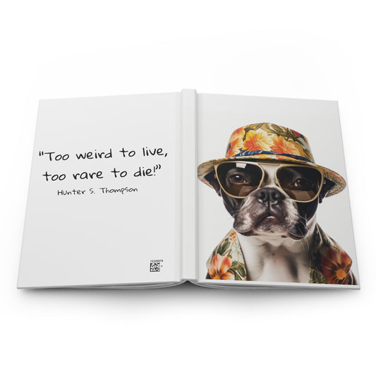 Boston Terrier Vegas Outfit - Hardcover Journal Matte - French Boston