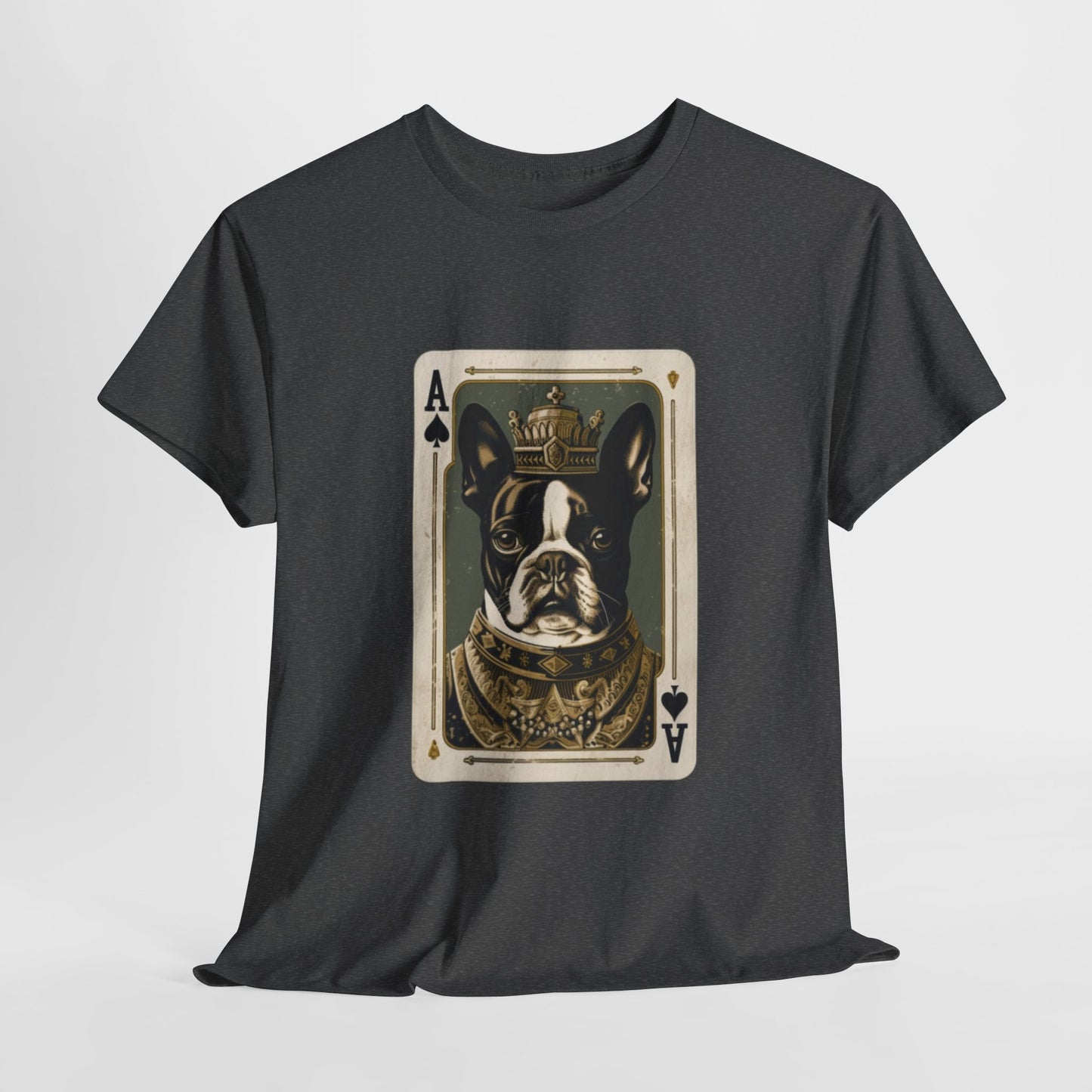 Boston Terrier Playing Card - French Boston Design T-Shirt - 100% Cotton