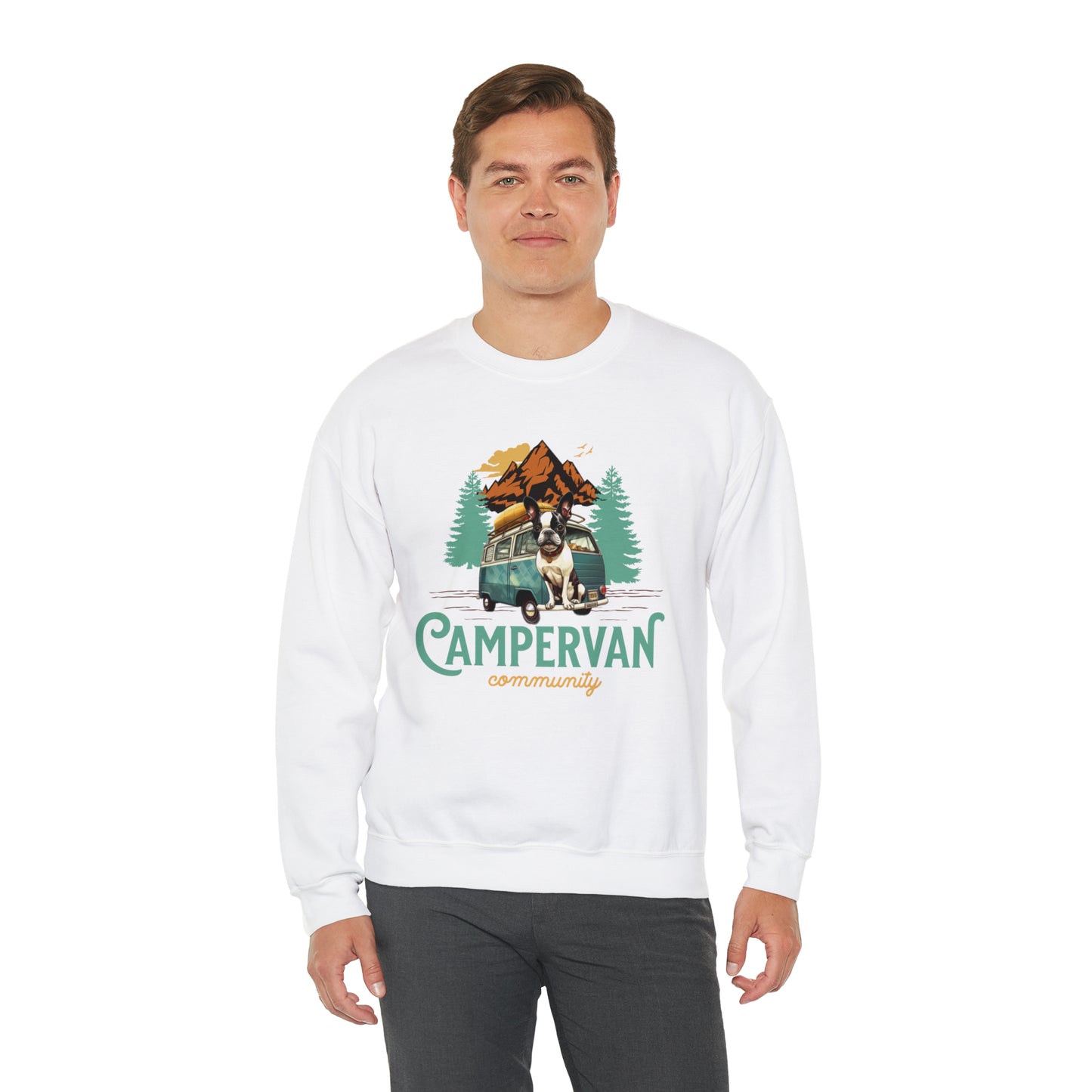 Campervan Community French Boston Unisex Crewneck Sweatshirt - French Boston