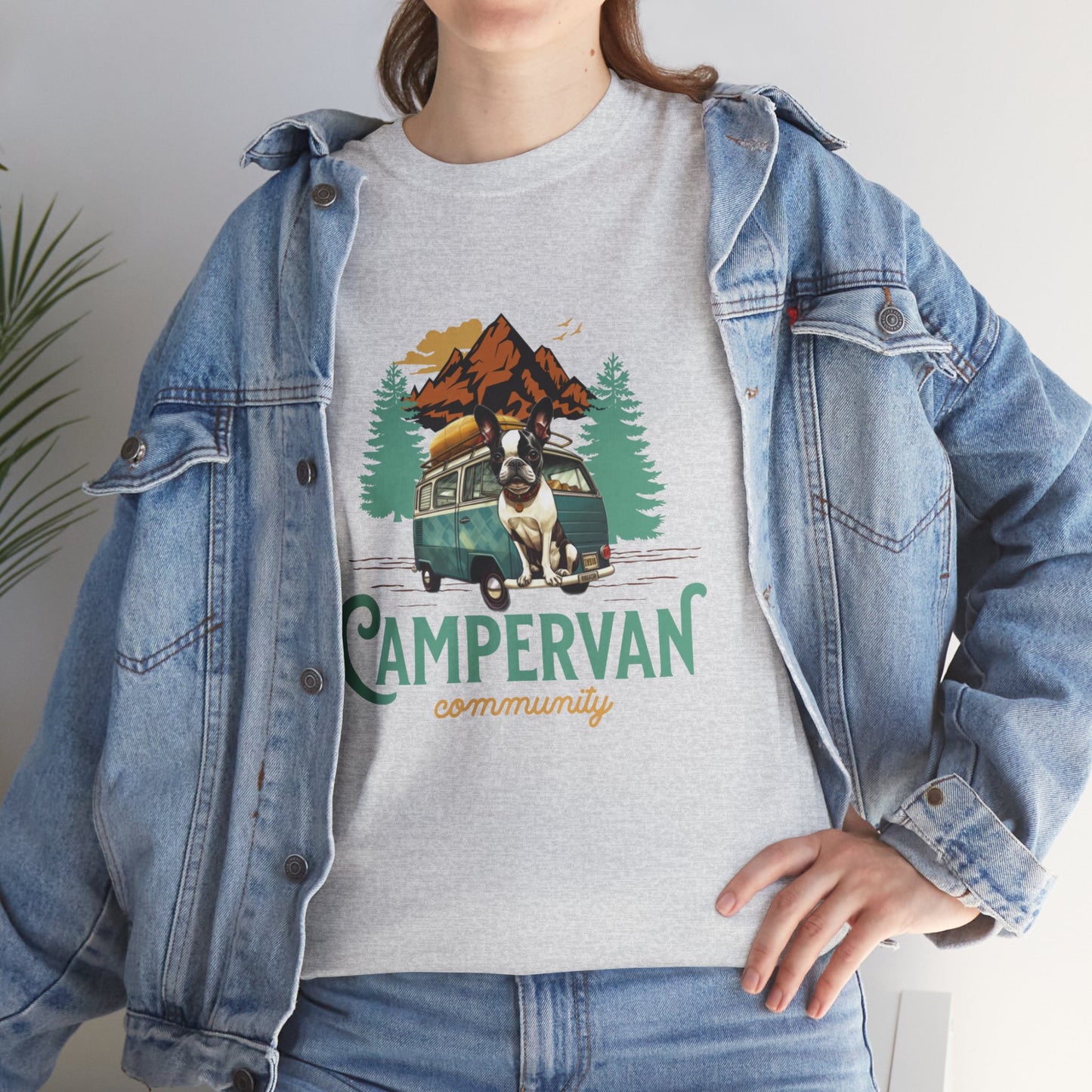 "Campervan Community" French Boston T-Shirt - 100% Cotton