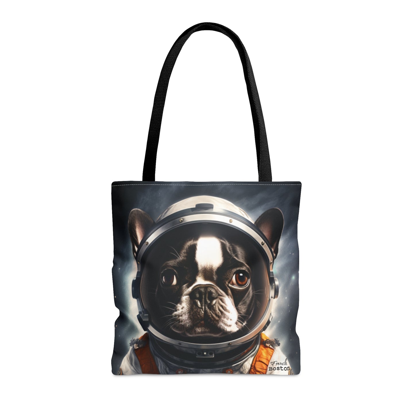 Astronaut Frenchie Boston Terrier in Space themed Tote Bag (AOP) - French Boston